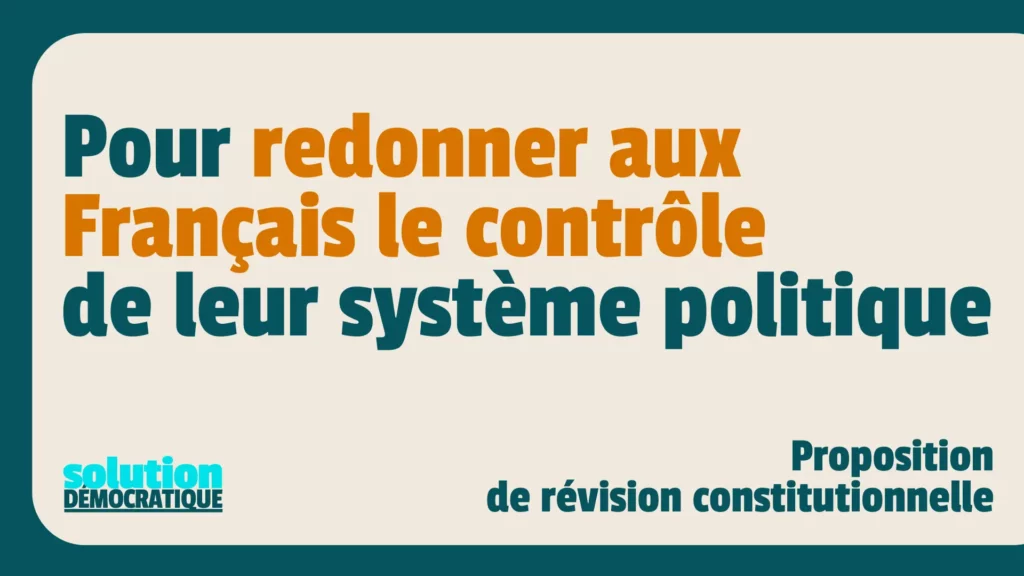 révision constitutionnelle du parti politique solution démocratique pour instaurer la démocratie directe