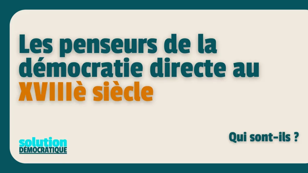 penseurs démocratie directe 18e siècle