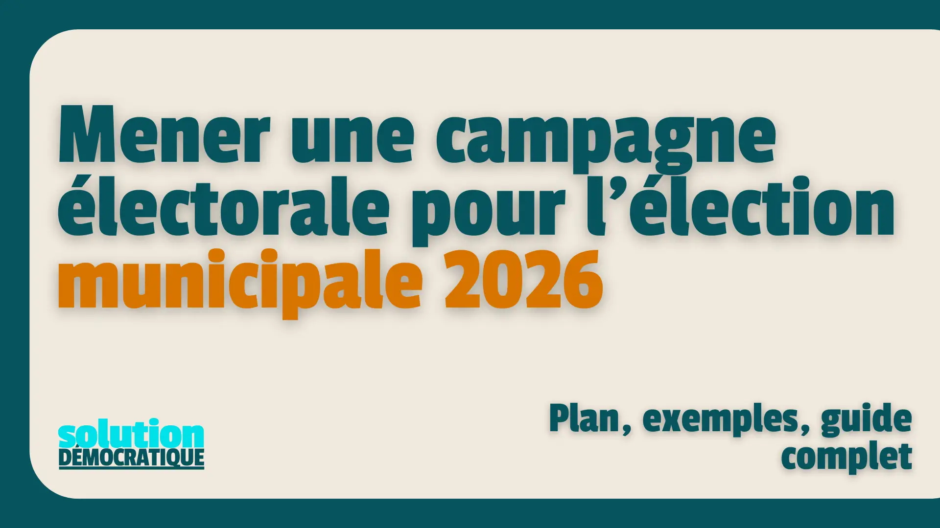 Campagne électorale pour devenir maire : exemple, plan, conseils