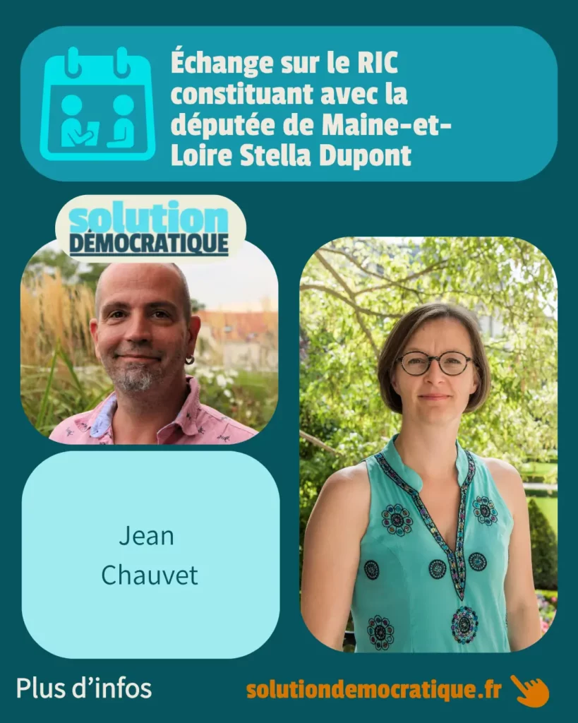 rencontre entre stella dupont député mainte et loire et solution démocratique pour échanger sur le ric constituant