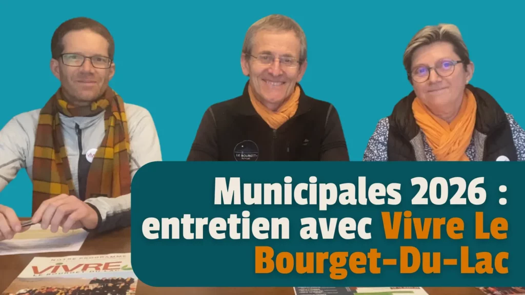 nicolas mercat maire du bourget du lac et 2 colistiers pour les municipales 2026
