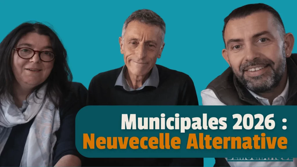 Interview de Jean Granjux, tête de liste Neuvecelle Alternative, Sandrine Roche, Anthony Gavet, pour l'élection municipale 2026 à Neuvecelle en Haute-Savoie.