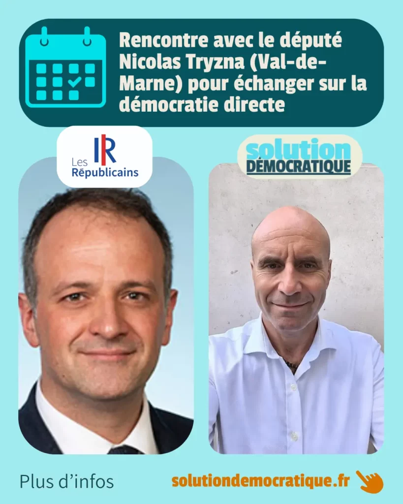 nicolas tryzna démocratie directe député échange avec solution démocratique