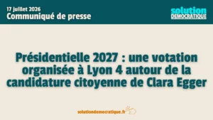 solution démocratique à lyon sondage citoyen présidentielle 2027